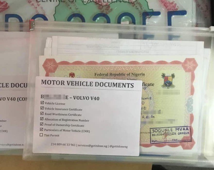 Motor Vehicle Particular